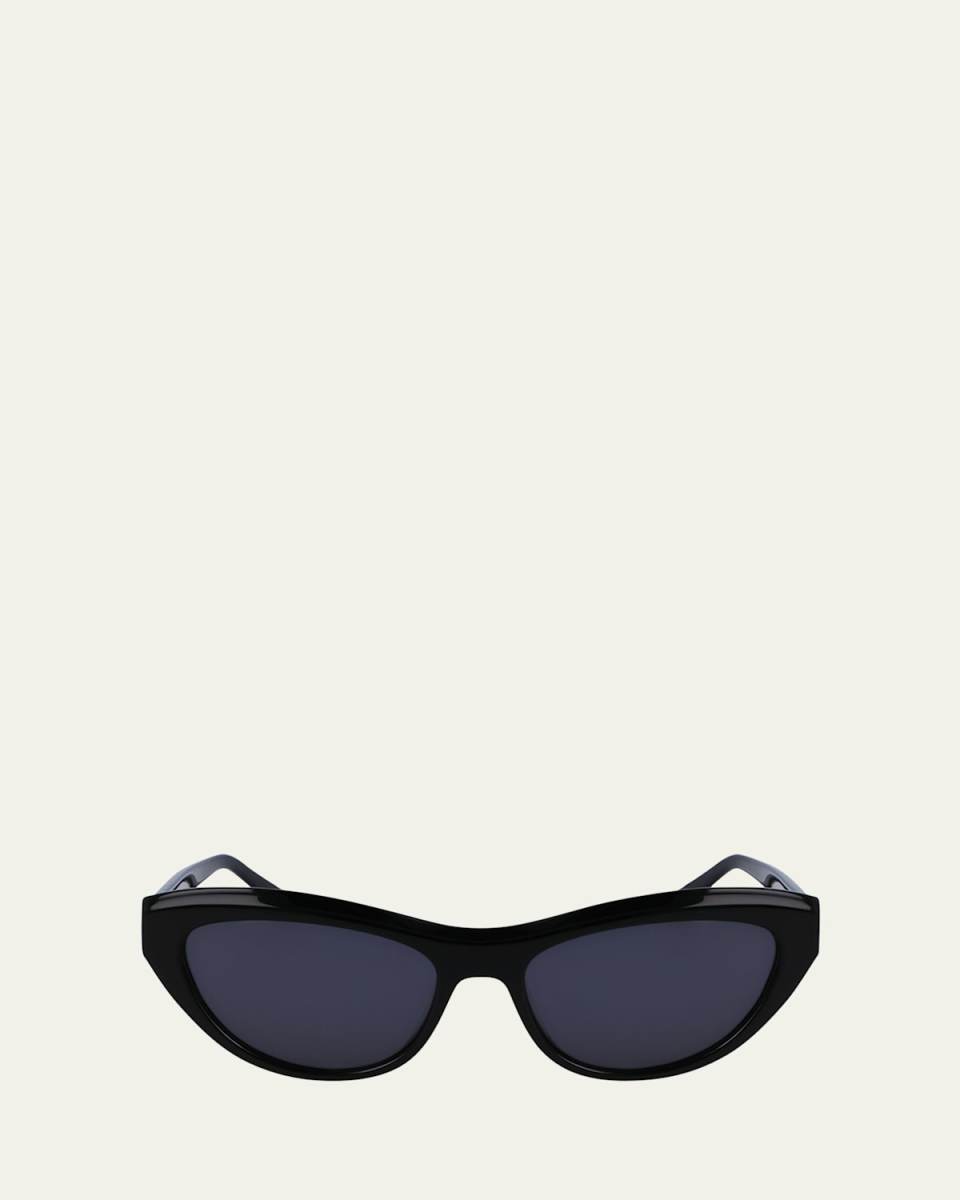 Sleek Logo Acetate Cat-Eye Sunglasses